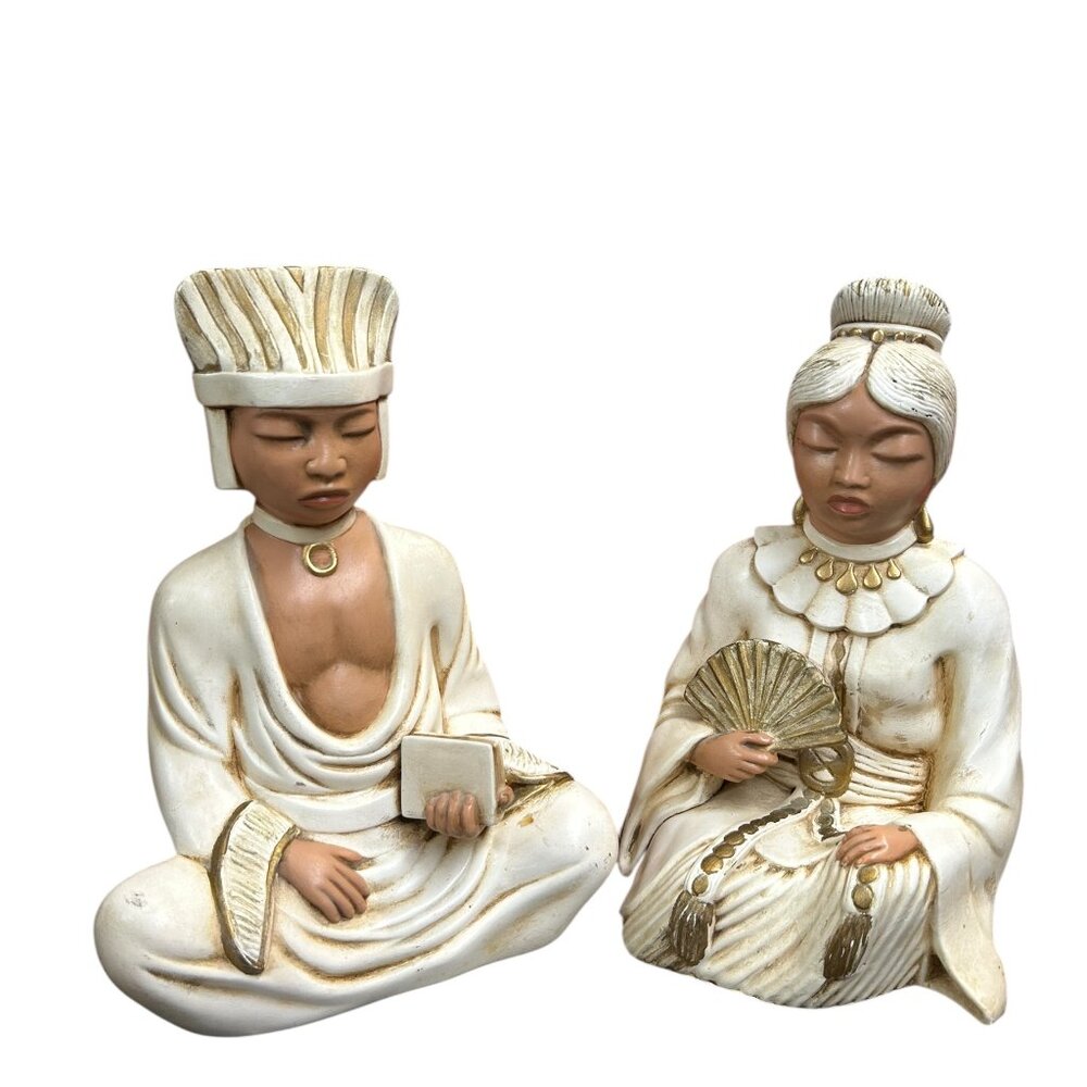 MCM Studio Asian Man and Woman in Peaceful Pose Figurine